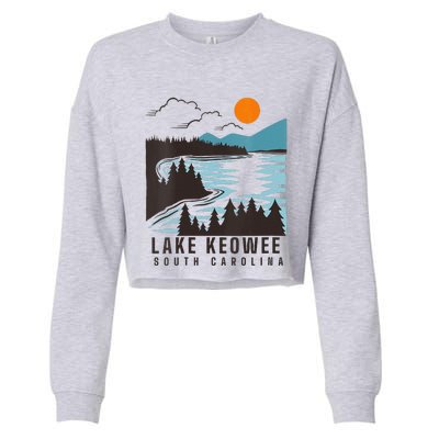 Lake Keowee Lake South Carolina Summer Lake Life Boating Cropped Pullover Crew