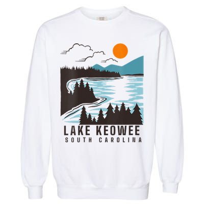 Lake Keowee Lake South Carolina Summer Lake Life Boating Garment-Dyed Sweatshirt