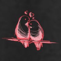 Lovebirds Kissing 7 Panel Mesh Trucker Snapback Hat