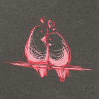 Lovebirds Kissing Cotton Canvas Backpack