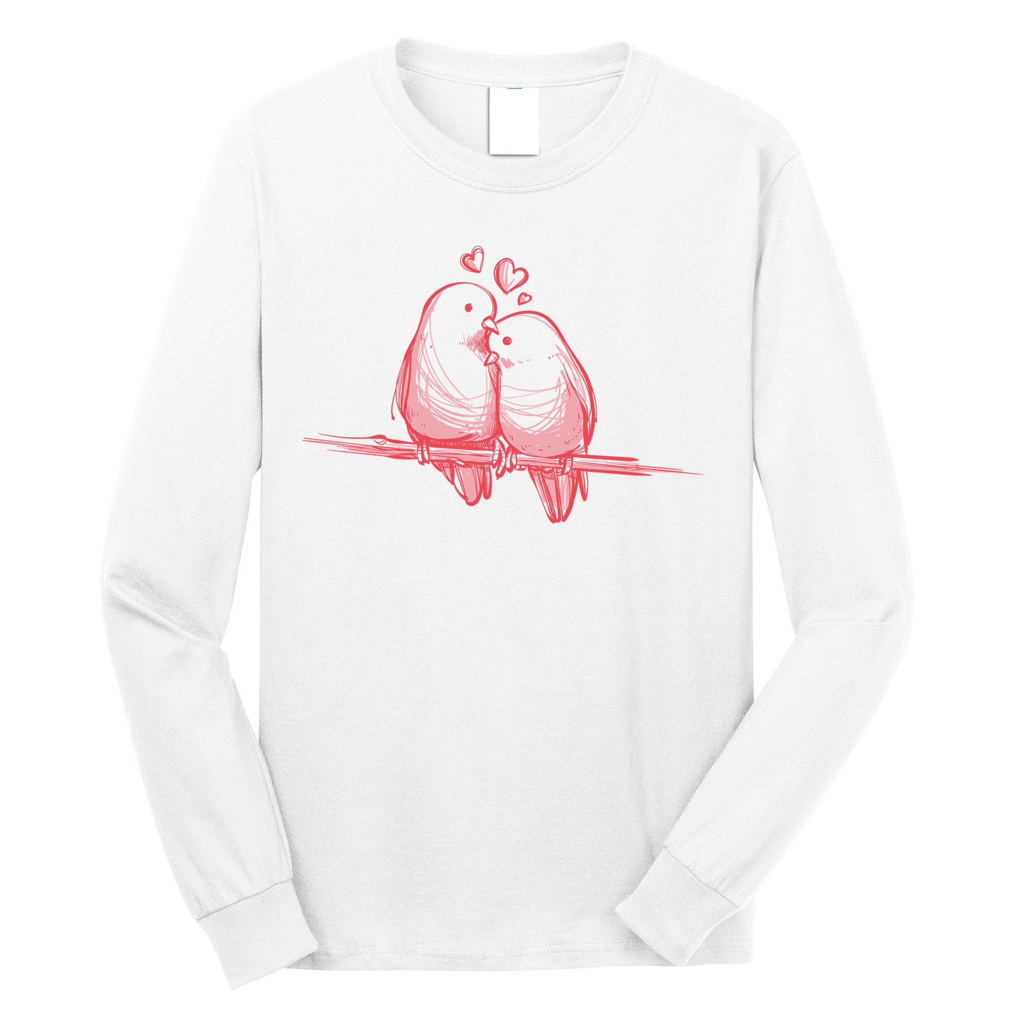 Lovebirds Kissing Long Sleeve Shirt