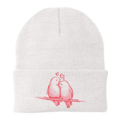 Lovebirds Kissing Knit Cap Winter Beanie