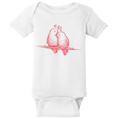 Lovebirds Kissing Baby Bodysuit