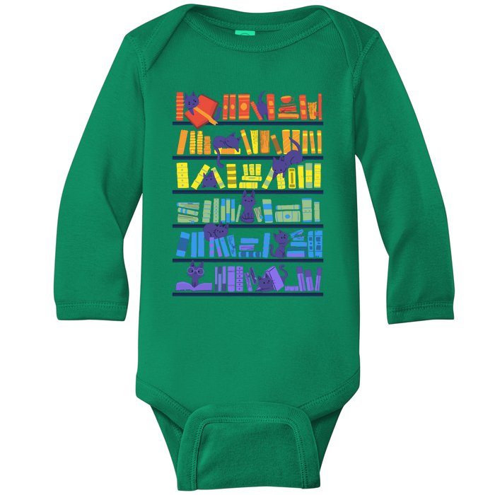 Library Kittens Baby Long Sleeve Bodysuit