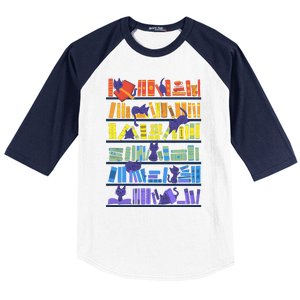 Library Kittens Baseball Sleeve Shirt