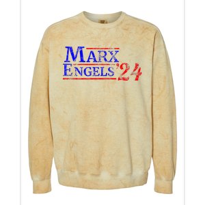 Leftist Karl Marx Engels Us Election Democratic Socialist Colorblast Crewneck Sweatshirt