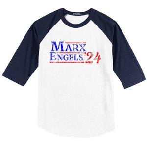 Leftist Karl Marx Engels Us Election Democratic Socialist Baseball Sleeve Shirt