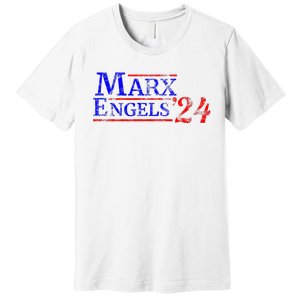 Leftist Karl Marx Engels Us Election Democratic Socialist Premium T-Shirt