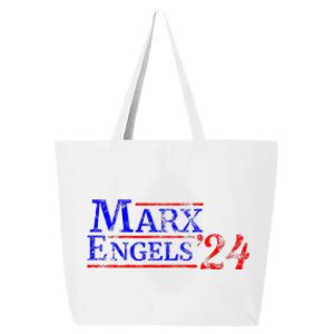 Leftist Karl Marx Engels Us Election Democratic Socialist 25L Jumbo Tote