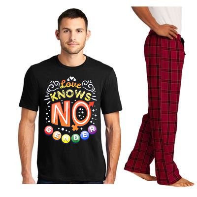 Love Knows No Gender Rainbow Flag Lgbt Gay Equality Queer Gift Pajama Set