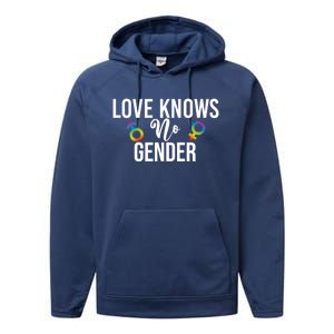 Love Knows No Gender Pride Month Cool Gift Performance Fleece Hoodie