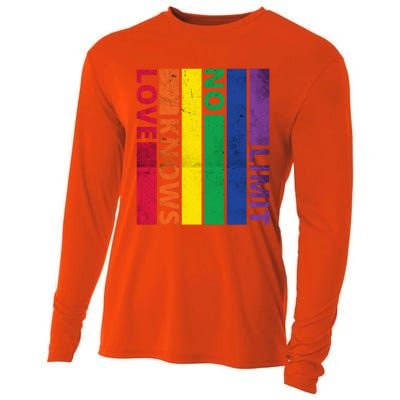 Love Knows No Limit Lgtb Awareness Month Distressed Vintage Great Gift Cooling Performance Long Sleeve Crew