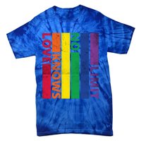 Love Knows No Limit Lgtb Awareness Month Distressed Vintage Great Gift Tie-Dye T-Shirt