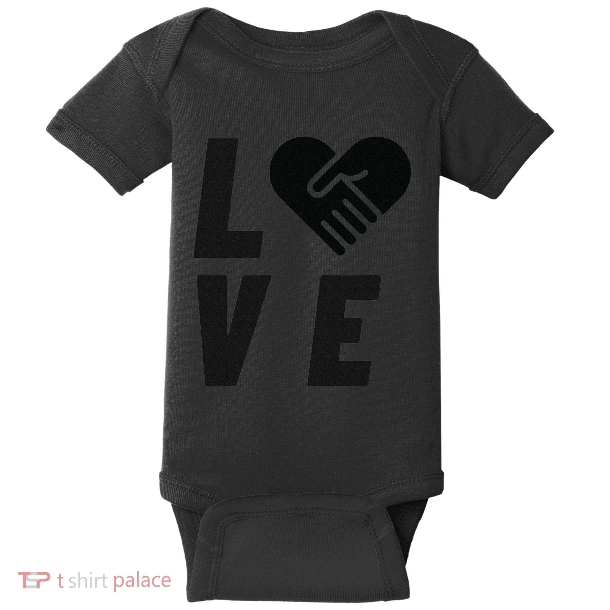Love Knows No Bounds. LetS Wear This Design Funny Love Word Baby Bodysuit