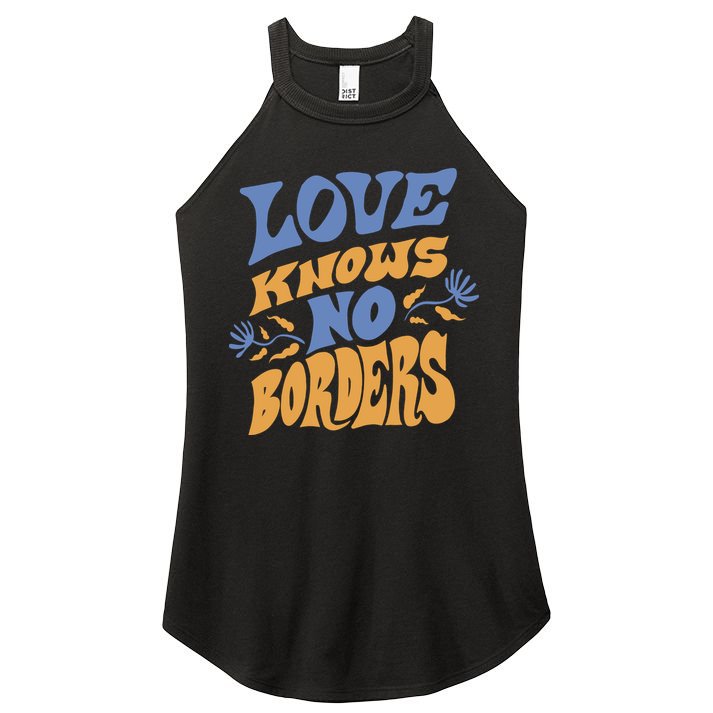 Love Knows No Borders Women's Perfect Tri Rocker Tank