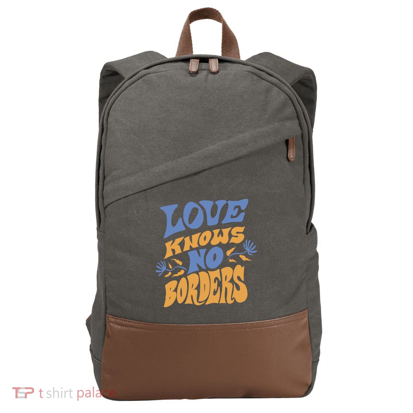 Love Knows No Borders Cotton Canvas Backpack