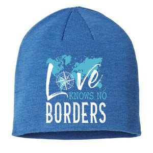 Love Knows No Borders World Gift Sustainable Beanie