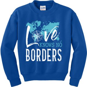 Love Knows No Borders World Gift Kids Sweatshirt