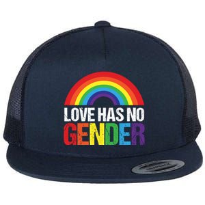 Love Knows No Gender For Lgtb Csd Friends Gift Flat Bill Trucker Hat