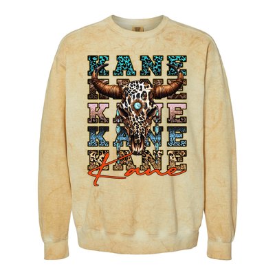 Love Kane Name Personalized Kane Vintage 80S Proud Name Colorblast Crewneck Sweatshirt