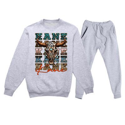 Love Kane Name Personalized Kane Vintage 80S Proud Name Premium Crewneck Sweatsuit Set