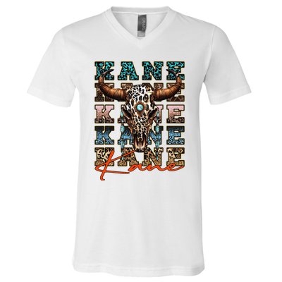 Love Kane Name Personalized Kane Vintage 80S Proud Name V-Neck T-Shirt