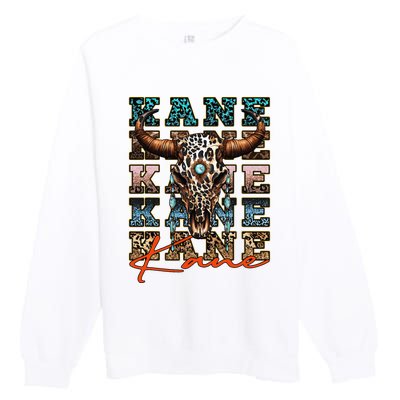 Love Kane Name Personalized Kane Vintage 80S Proud Name Premium Crewneck Sweatshirt