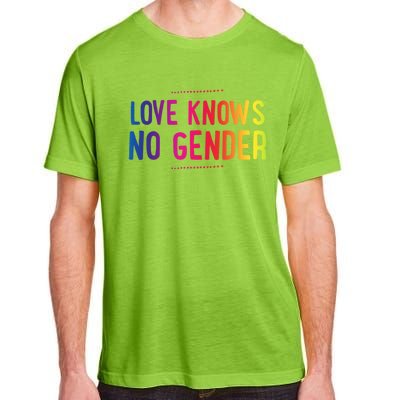 Love Knows No Gender Funny Bisexual Equality Pride Humor Cute Gift Adult ChromaSoft Performance T-Shirt