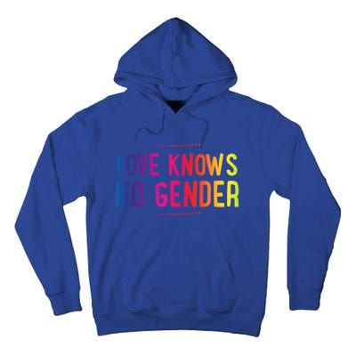 Love Knows No Gender Funny Bisexual Equality Pride Humor Cute Gift Tall Hoodie