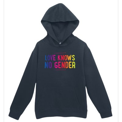 Love Knows No Gender Funny Bisexual Equality Pride Humor Cute Gift Urban Pullover Hoodie