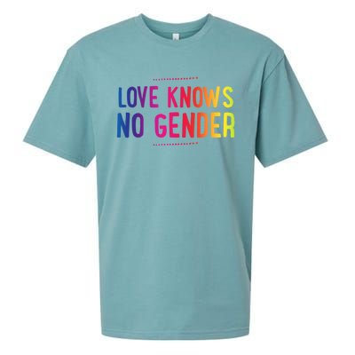 Love Knows No Gender Funny Bisexual Equality Pride Humor Cute Gift Sueded Cloud Jersey T-Shirt