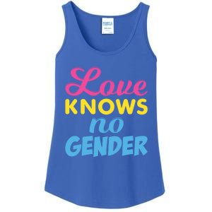 Love Knows No Gender Pan Pride Pansexual Flag Gift Ladies Essential Tank