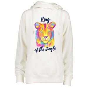 Lion - King of the Jungle Womens Funnel Neck Pullover Hood