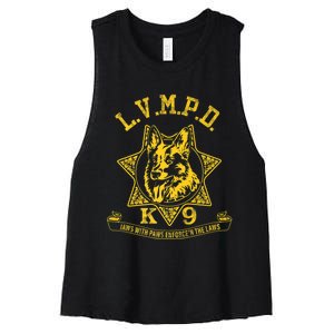 LVMPD K9 Police Officer Premium Women's Racerback Cropped Tank