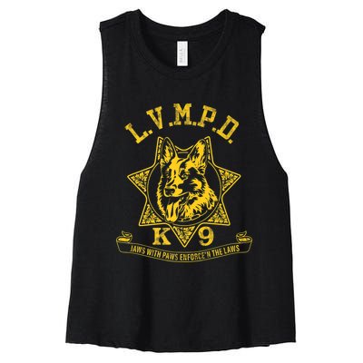 LVMPD K9 Police Officer Premium Women's Racerback Cropped Tank