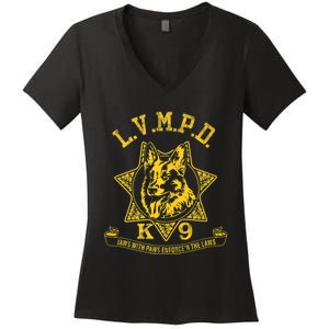 LVMPD K9 Police Officer Premium Women's V-Neck T-Shirt