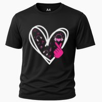 Love K Pop Finger Heart Korean Pop Music K Pop Ns Cooling Performance Crew T-Shirt