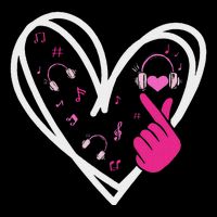 Love K Pop Finger Heart Korean Pop Music K Pop Ns Button