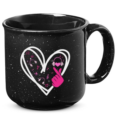 Love K Pop Finger Heart Korean Pop Music K Pop Ns 15oz Campfire Ceramic Mug