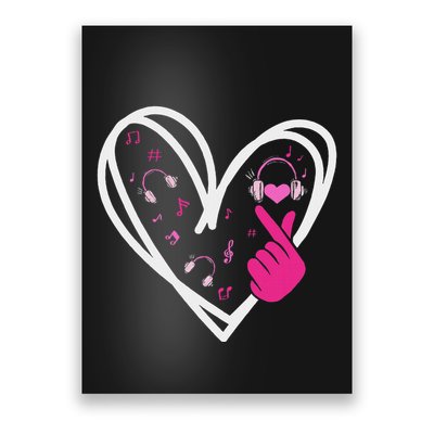 Love K Pop Finger Heart Korean Pop Music K Pop Ns Poster