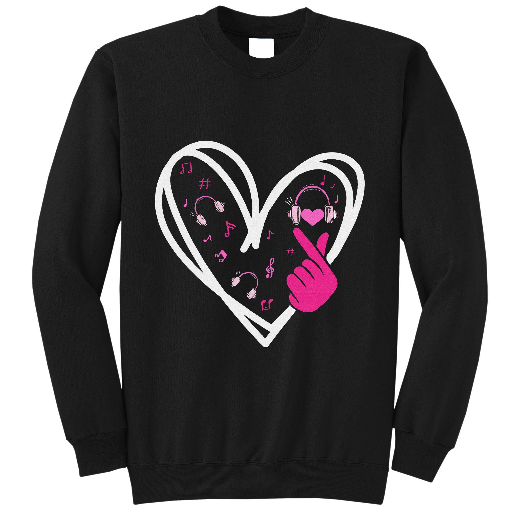 Love K Pop Finger Heart Korean Pop Music K Pop Ns Tall Sweatshirt