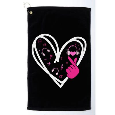 Love K Pop Finger Heart Korean Pop Music K Pop Ns Golf Towel