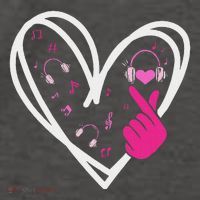 Love K Pop Finger Heart Korean Pop Music K Pop Ns Vector Backpack