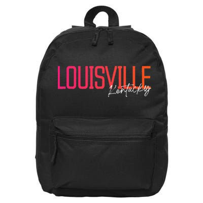 Louisville Kentucky Souvenir Vintage Kentucky Louisville 16 in Basic Backpack