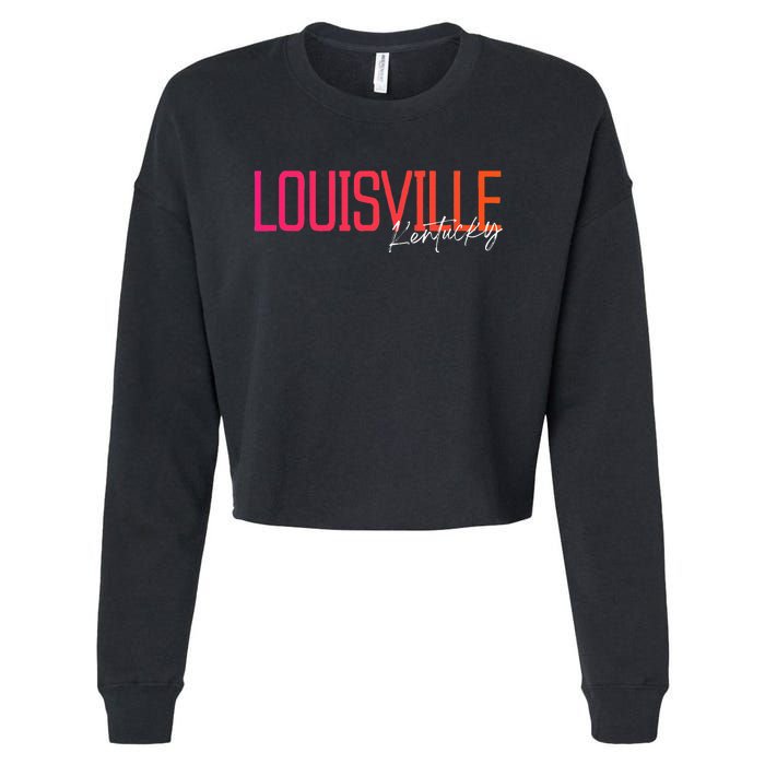 Louisville Kentucky Souvenir Vintage Kentucky Louisville Cropped Pullover Crew