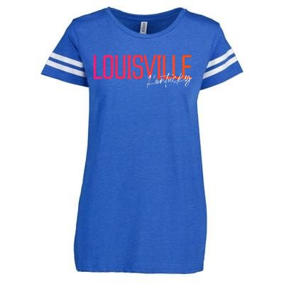 Louisville Kentucky Souvenir Vintage Kentucky Louisville Enza Ladies Jersey Football T-Shirt