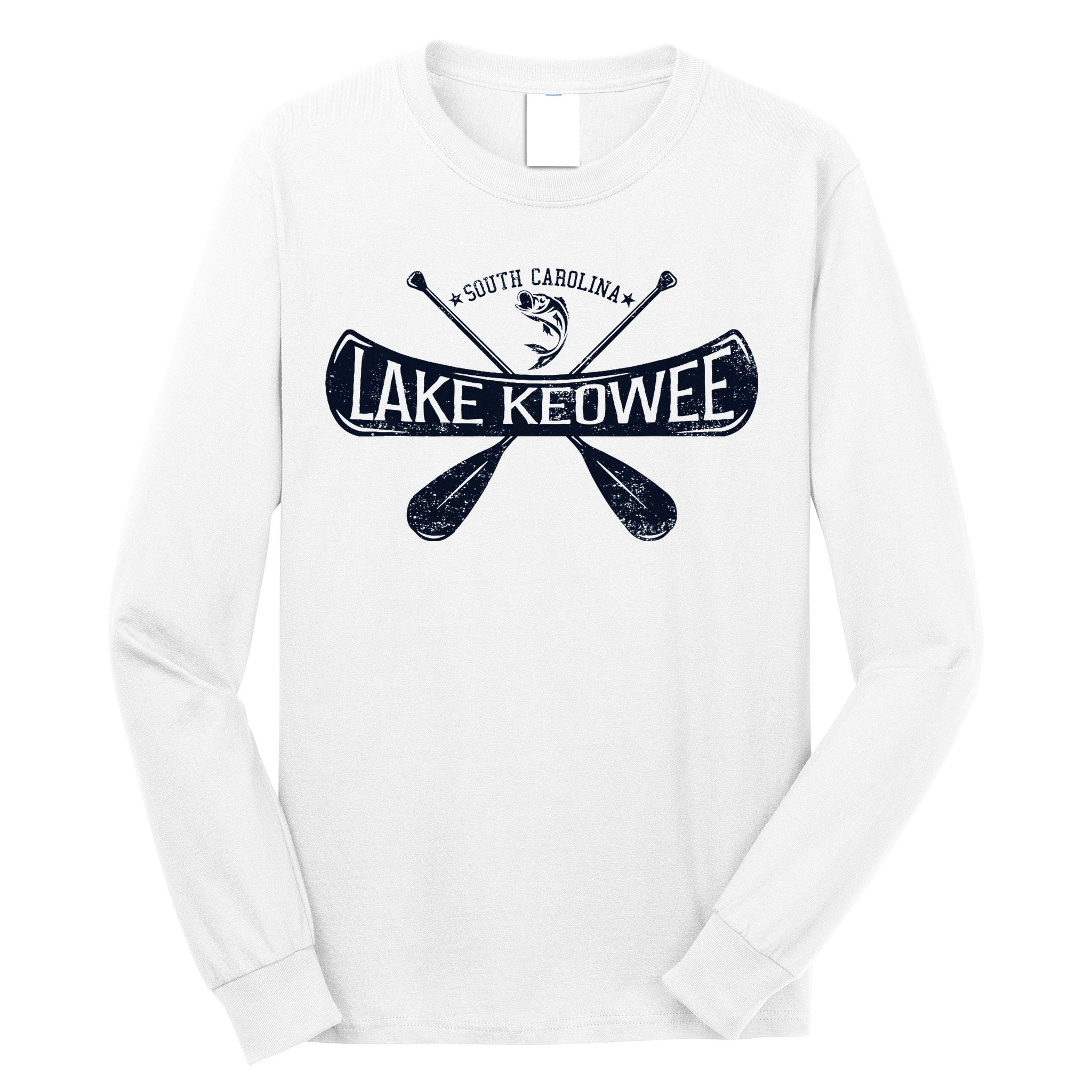Lake Keowee South Carolina Vintage Distressed Long Sleeve Shirt