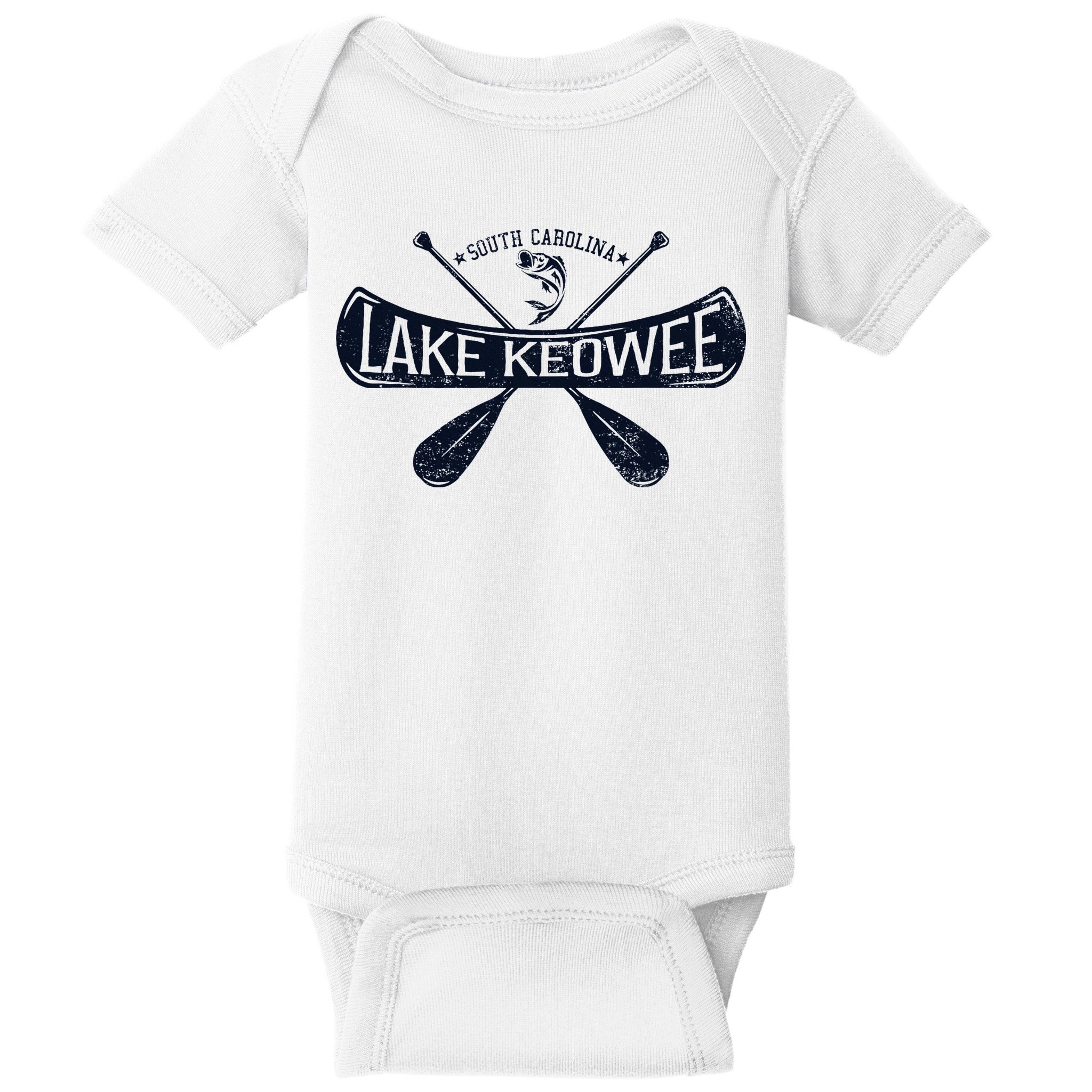 Lake Keowee South Carolina Vintage Distressed Baby Bodysuit
