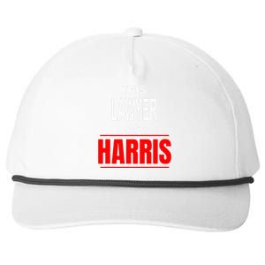 Lawyer Kamala Supports Harris President 2024 Snapback Five-Panel Rope Hat