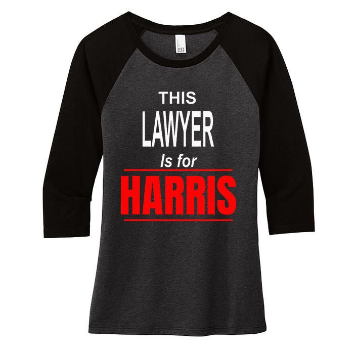 Lawyer Kamala Supports Harris President 2024 Women's Tri-Blend 3/4-Sleeve Raglan Shirt